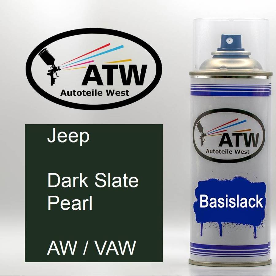 Jeep, Dark Slate Pearl, AW / VAW: 400ml Sprühdose, von ATW Autoteile West.